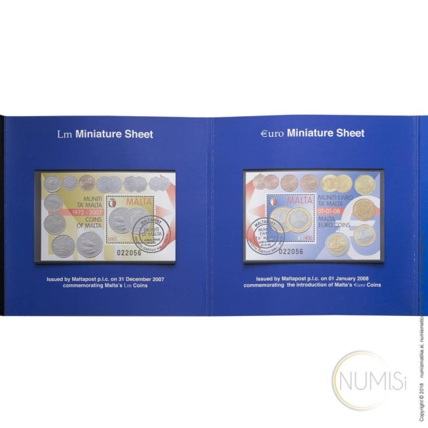 Malta: EURO 2008 - BU / SET (Z DVEMA ZNAMKAMA) (MT1005440100X000612) numizmatika kovanci