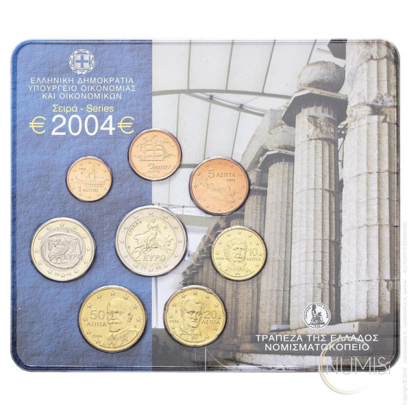 Grčija - Tretja Helenska republika: EURO 2004 - BU / SET (GR1009440600X000621) numizmatika kovanci