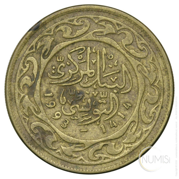 Tunizija - Republika: 100 Milliemes 1993 (TN1020440100X000654) numizmatika kovanci