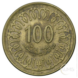 Tunizija - Republika: 100 Milliemes 1993