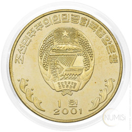 Severna Koreja: 1 WON 2001 PP (1999 Zajec) - Medenina