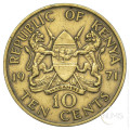 Kenija: 10 cents 1971 (KE1042440100X000661) numizmatika kovanci