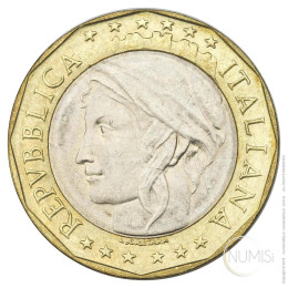 Italija - Republika: 1000 lir 1997 (NAPAČEN ZEMLJEVID)