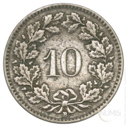 Švica: 10 Rappen 1921