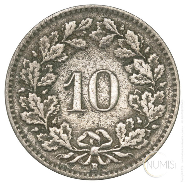 Švica: 10 Rappen 1921 (CH1092440100X000679) numizmatika kovanci