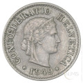 Švica: 5 Rappen 1949 (CH1064440100X000680) numizmatika kovanci