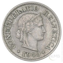 Švica: 5 Rappen 1949