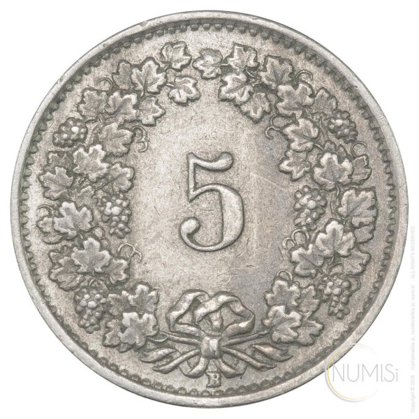 Švica: 5 Rappen 1949 (CH1064440100X000680) numizmatika kovanci