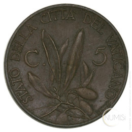 Vatikan - Mestna država: 5 Centesimi 1933-1934 | Pij XI