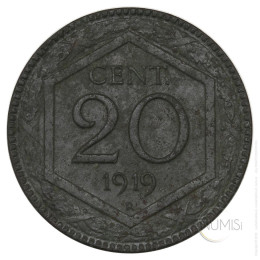 Italija - Kraljevina: 20 Centesimi 1919 R | Victor Emmanuel III