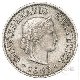 Švica: 5 Rappen 1955