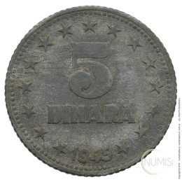 DFJ: 5 dinara 1945