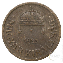 Madžarska - Kraljevina: 1 Filler 1932 | Miklós Horthy