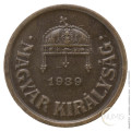 Madžarska - Kraljevina: 2 Filler 1939 | Miklós Horthy (HU1074440100X000791) numizmatika kovanci