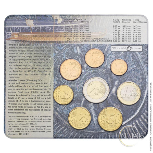 Grčija: EURO 2010 - BU | SET (GR1003440100X000837) numizmatika kovanci
