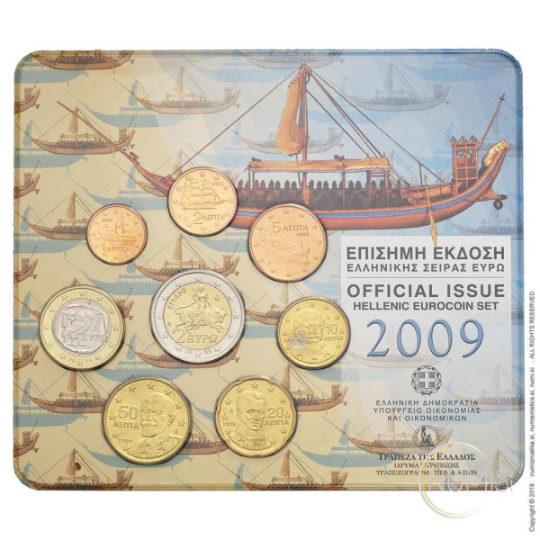 Grčija - Tretja Helenska republika: EURO 2009 - BU / SET (GR1004440100X000838) numizmatika kovanci