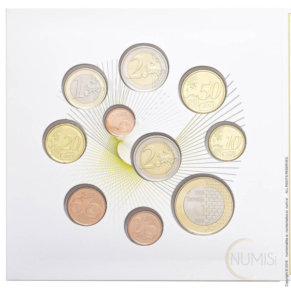Slovenija - Republika: EURO 2018 - BU(STA) / SET (SI0995440600X000853) numizmatika kovanci