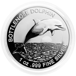 Avstralija: srebrnik Dolphin BU 1 AUD 2019 1 oz .999 srebro, Royal Australian Mint
