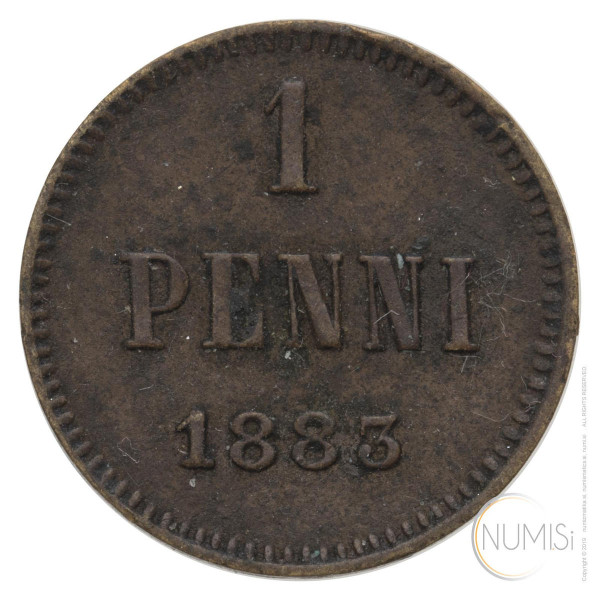 Finska - Veliko Vojvodstvo: 1 PENNI 1883 | Alexander III (000877) numizmatika kovanci