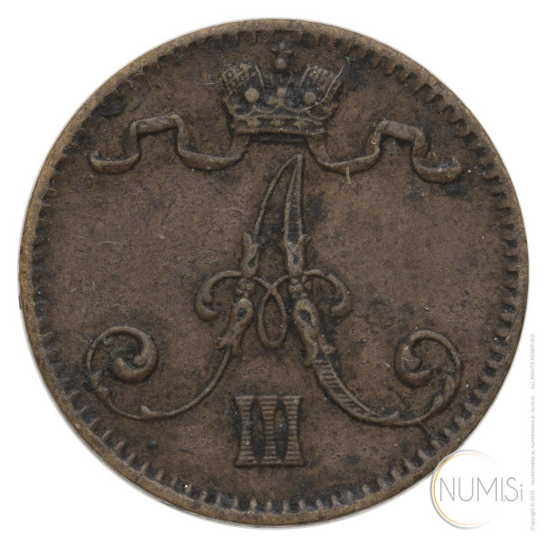 Finska - Veliko Vojvodstvo: 1 PENNI 1883 | Alexander III (000877) numizmatika kovanci