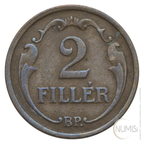 Madžarska - Kraljevina: 2 Filler 1927 | Miklós Horthy (000894) numizmatika kovanci