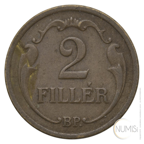 Madžarska - Kraljevina: 2 Filler 1927 | Miklós Horthy (000896) numizmatika kovanci