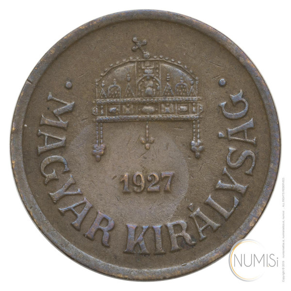 Madžarska - Kraljevina: 2 filler 1935 | Miklós Horthy (000898) numizmatika kovanci