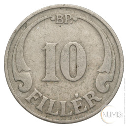 Madžarska - Kraljevina: 10 filerjev 1926 | Miklós Horthy