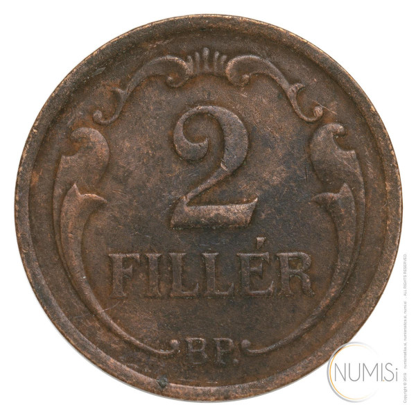 Madžarska - Kraljevina: 2 Filler 1938 | Miklós Horthy (000983) numizmatika kovanci
