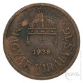 Madžarska - Kraljevina: 2 Filler 1938 | Miklós Horthy (000983) numizmatika kovanci