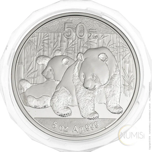 Kitajska (Ljudska republika): srebrnik Panda 50 Yuan PP (polirana plošča) 2010 5 oz .999 srebro, China Gold Coin Incorporation (CH10032204006161177) numizmatika kovanci