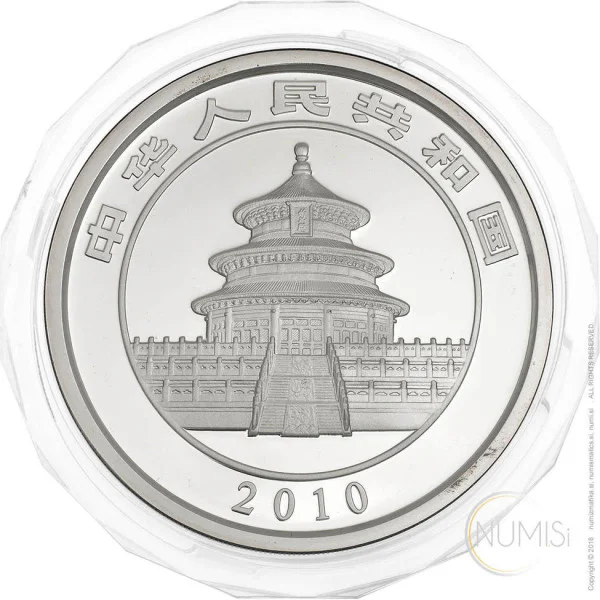 Kitajska (Ljudska republika): srebrnik Panda 50 Yuan PP (polirana plošča) 2010 5 oz .999 srebro, China Gold Coin Incorporation (CH10032204006161177) numizmatika kovanci