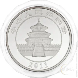 Kitajska (Ljudska republika): srebrnik Panda 50 Yuan PP (polirana plošča) 2011 5 oz .999 srebro, China Gold Coin Incorporation