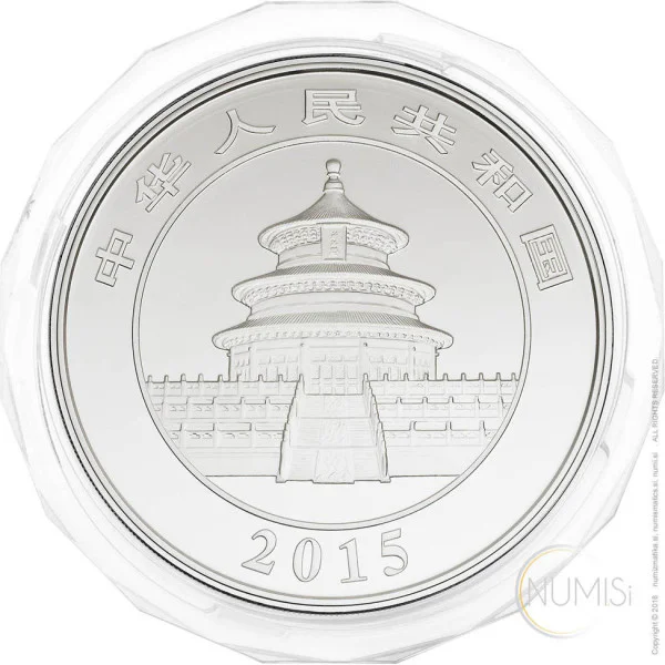 Kitajska (Ljudska republika): srebrnik Panda 50 Yuan PP (polirana plošča) 2015 5 oz .999 srebro, China Gold Coin Incorporation (CN0998X003740) numizmatika kovanci