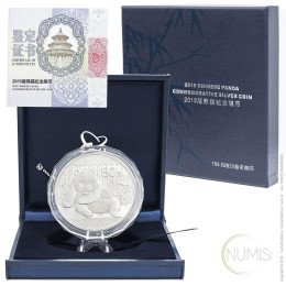 Kitajska (Ljudska republika): srebrnik Panda 50 Yuan PP (polirana plošča) 2015 5 oz .999 srebro, China Gold Coin Incorporation