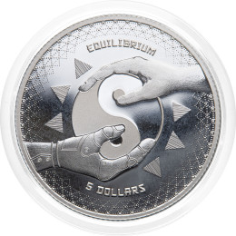 Tokelau: srebrnik Equilibrium BU 5 NZD 2020 1 oz .999 srebro, Pressburg Mint