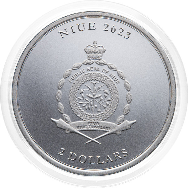 Niue: srebrnik Equilibrium BU 2 Dollars 2023 1 oz .999 srebro, Pressburg Mint (NU0990X003759) numizmatika kovanci