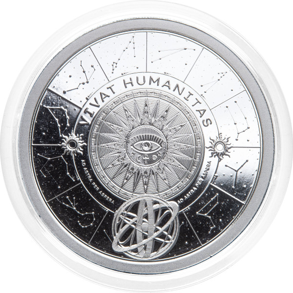 Tokelau: srebrnik Vivat Humanitas BU 5 Dollars 2024 1 oz .999 srebro, Pressburg Mint (TK0989X003760) numizmatika kovanci