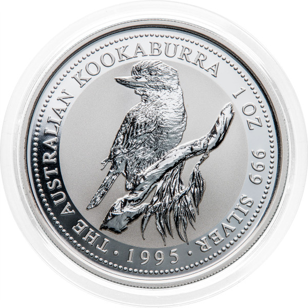 Avstralija: 1 AUD 1995 - 1 oz .999 srebro - BU - Kookaburra - Perth Mint (AU1018X003358) numizmatika kovanci