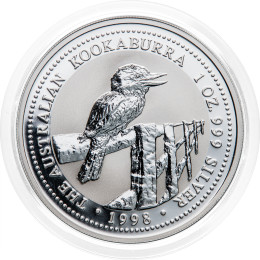 Avstralija: 1 AUD 1998 - 1 oz .999 srebro - BU - Kookaburra - Perth Mint