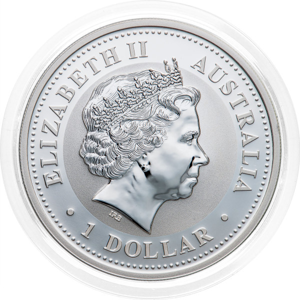 Avstralija: 1 AUD 2001 - 1 oz .999 srebro - BU - Kookaburra - Perth Mint (AU1012X003367) numizmatika kovanci