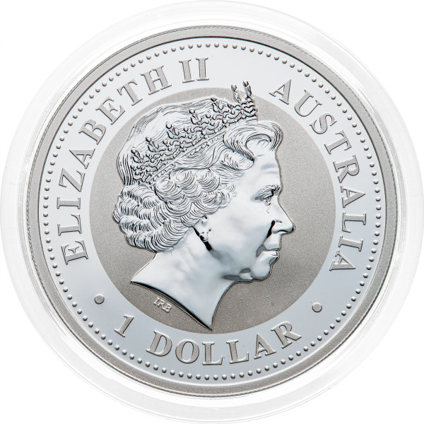Avstralija: 1 AUD 2004 - 1 oz .999 srebro - BU - Kookaburra - Perth Mint (AU1009X003370) numizmatika kovanci