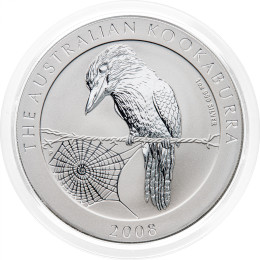 Avstralija: 1 AUD 2008 - 1oz .999 Ag BU - KOOKABURRA