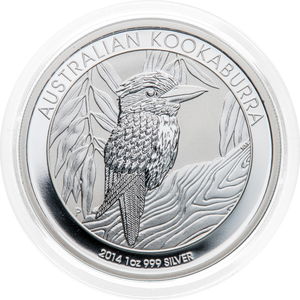 Avstralija: 1 AUD 2014 - 1 oz .999 srebro - BU - Kookaburra - Perth Mint (AU0999X003380) numizmatika kovanci