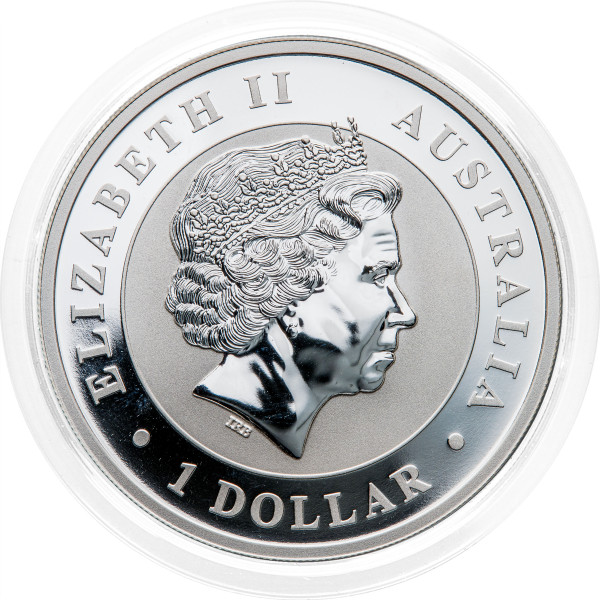 Avstralija: 1 AUD 2014 - 1 oz .999 srebro - BU - Kookaburra - Perth Mint (AU0999X003380) numizmatika kovanci