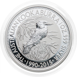Avstralija: 1 AUD 2015 - 1 oz .999 srebro - BU - Kookaburra - Perth Mint
