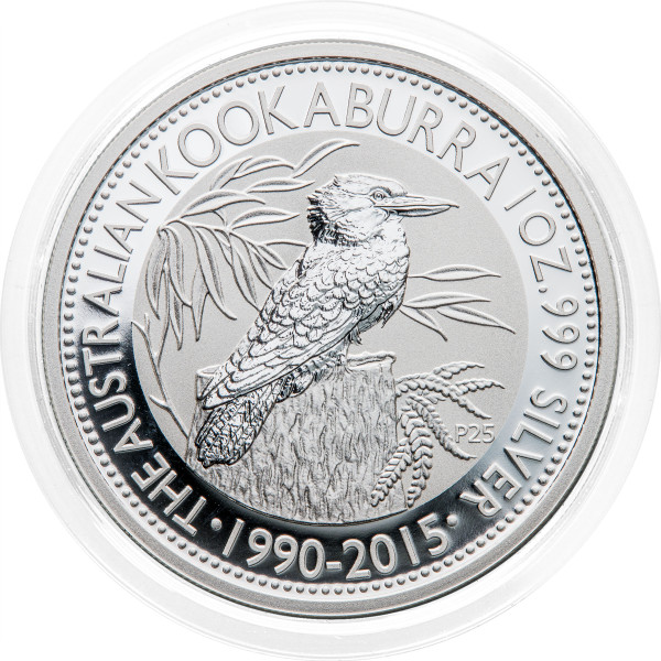 Avstralija: 1 AUD 2015 - 1 oz .999 srebro - BU - Kookaburra - Perth Mint (AU0998X003381) numizmatika kovanci