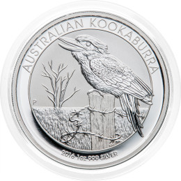 Avstralija: 1 AUD 2016 - 1 oz .999 srebro - BU - Kookaburra - Perth Mint