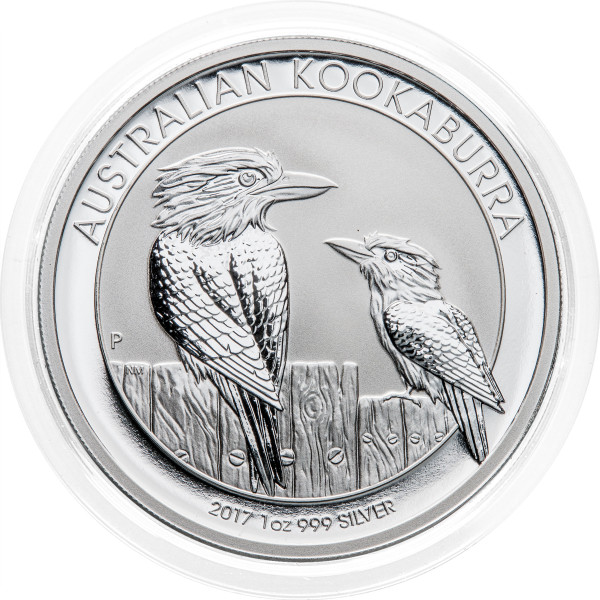 Avstralija: 1 AUD 2017 - 1 oz .999 srebro - BU - Kookaburra - Perth Mint (AU0996X003383) numizmatika kovanci