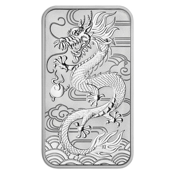 Avstralija: 1 AUD 2018 - 1 oz .9999 Ag ST - Rectangular Dragon (AU995X002812) numizmatika kovanci